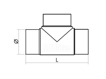ТРОЙНИК ЛИТОЙ ДЛИННЫЙ 90° TEE PE100 PN10 D75 ТРОЙНИК ЛИТОЙ ДЛИННЫЙ 90° TEE PE100 PN10 D75